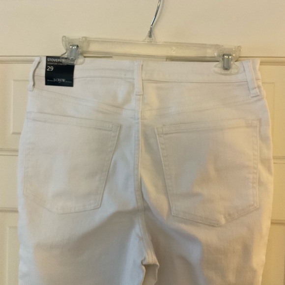 J.Crew White stovepipe straight jean in signature stretch+ denim Size 29 NWT - Picture 7 of 11